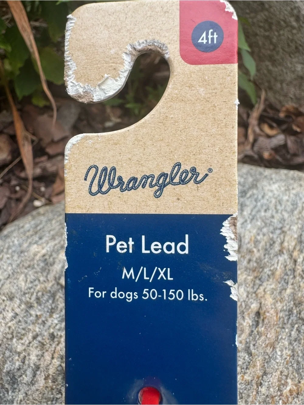 Wrangler denim and Sherpa-Trim Dog Leash with Brass Hardware 4 ft
